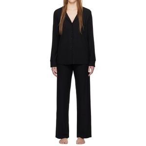 SKIMS Black Soft Lounge Sleep Set | Onyx | Large |